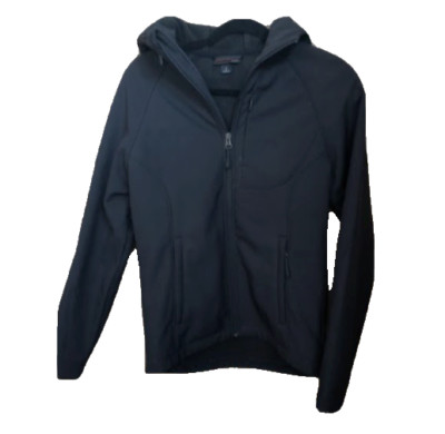 COAT JACKET BLACK S SMALL 3 4 5 6 HOODED HOODIE ZIPPER WINTER CLOTHING WOMEN'S
