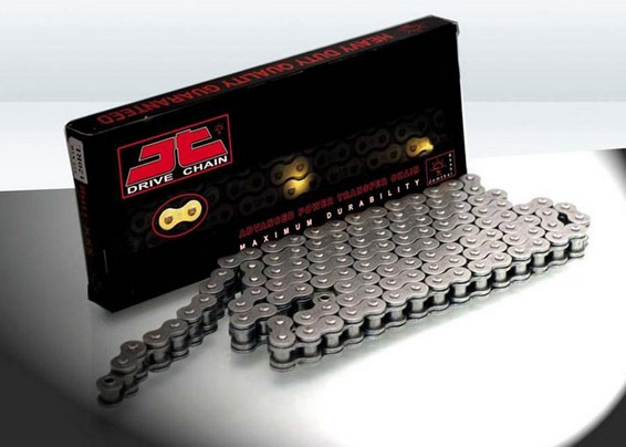 Chaine de transmission pour kit chaine moto JT HDS 120 maillons en acier