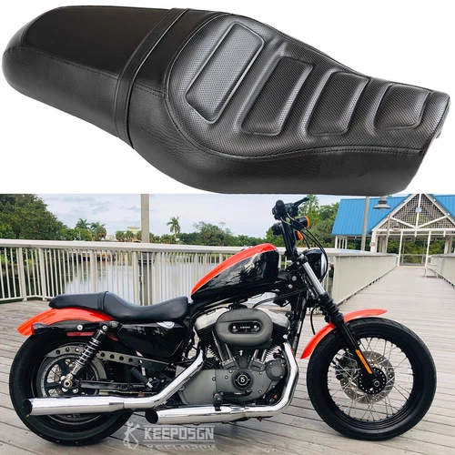 Two Up Driver Passenger Seat For Harley Davidson Sportster XL 1200 883 Nightster