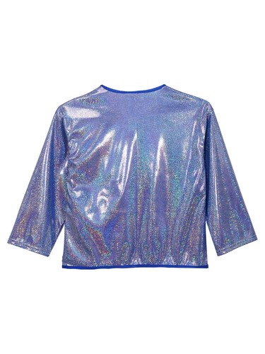 Kids Girls Cardigan Sparkle Shrug Soft Outerwear Shiny Jacket Halloween Costume - Picture 19 of 91