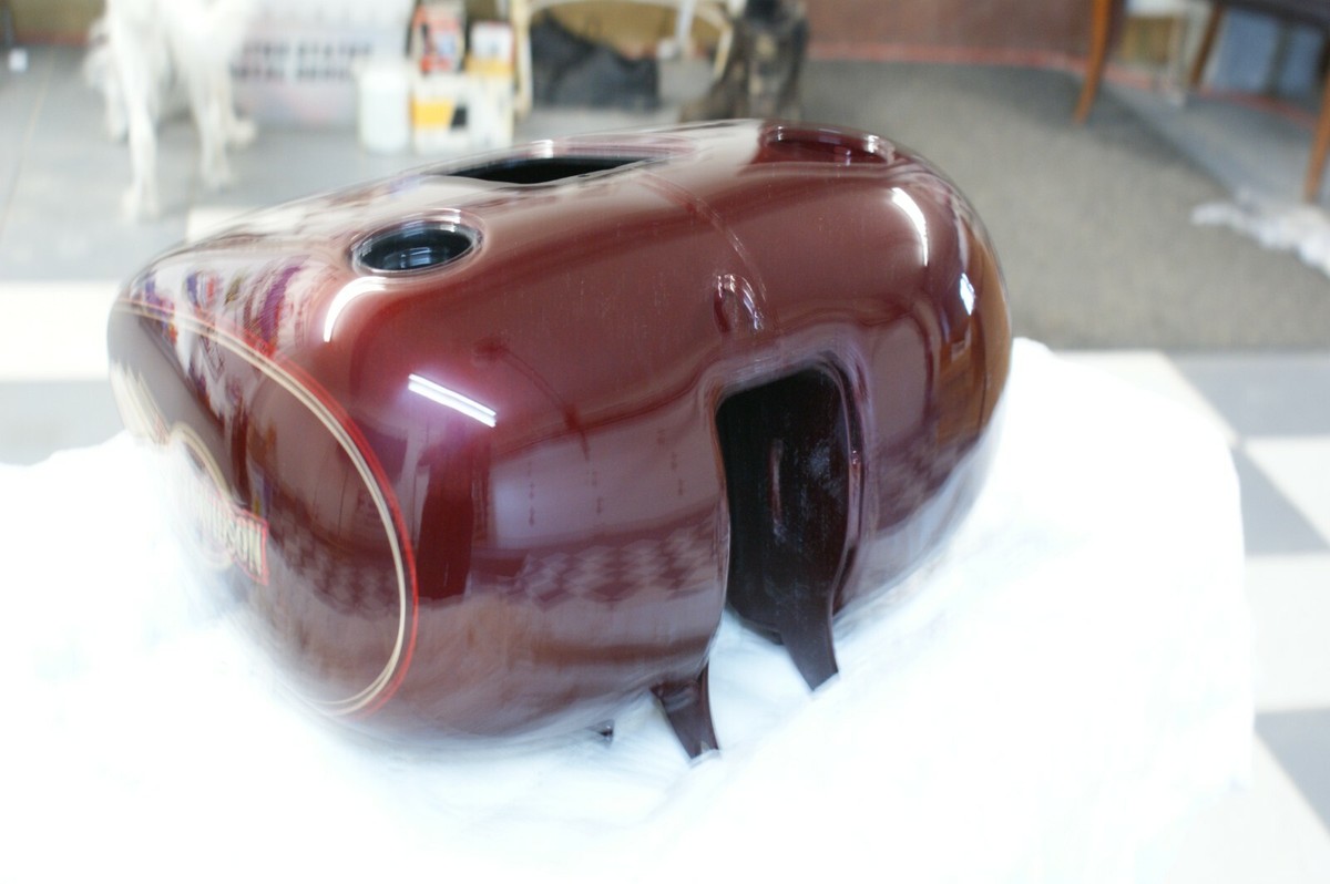 NOS Harley Davidson Fuel Tank Crimson Red with red / gold