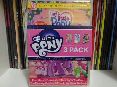 My Little Pony dvd 3 pack Classic Movie Equestria Rainbow Rocks Dash Of Awesome