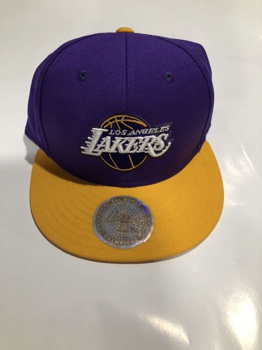 2010 Lakers NBA Championship Hat Purple Gold Size 7 1/4