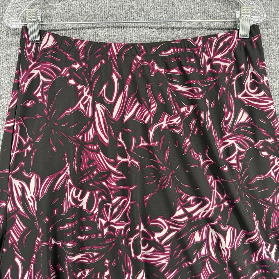 Falda Chicos Mujer L Negra Púrpura Floral Pull On Fluida Años 90 Hada Grunge Modesta Foto 2 de 4