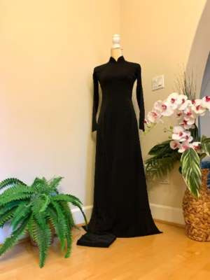 maxi dress long sleeve satin Shae Blue Satin Long Sleeve Maxi Dress - US 10
