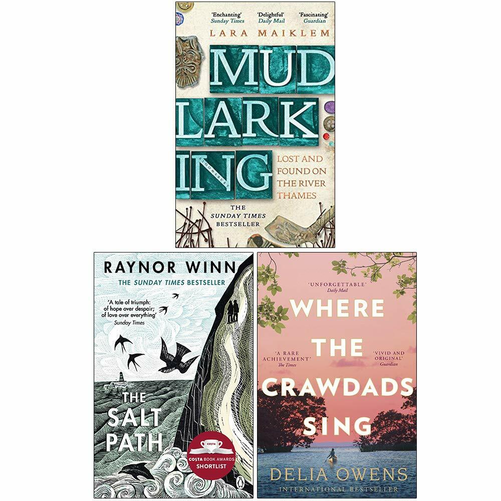 Mudlarking, The Salt Path, Where the Crawdads Sing 3 Books Collection Set NEW
