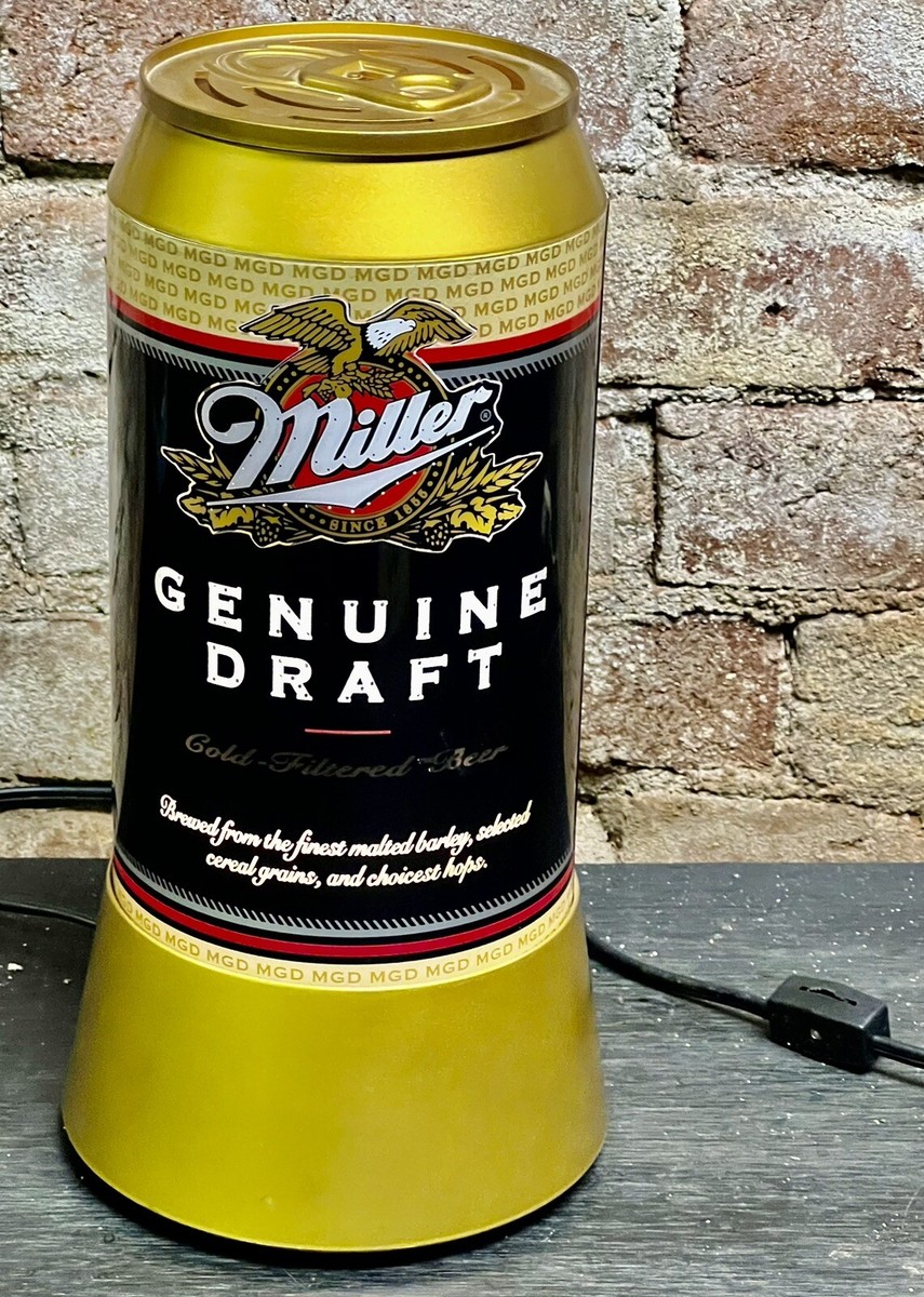 Vintage Miller Genuine Draft MGD Beer Can Motion Lighted