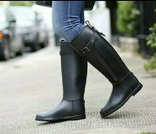 Botas de lluvia ecuestres Burberry con cinturón talla 36/6 #81 nuevas Foto 3 de 4