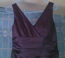 Evening dress, Davids Bridal, Mocha color, size 8, full length, zipper backing