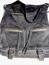Sorial New York Brown Suede Large Shoulder Bag Handbag Purse