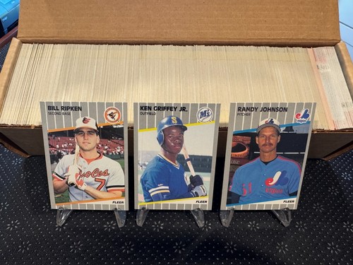 Juego completo de 660 tarjetas Fleer Baseball 1989 con pegatinas (Griffey Jr/Johnson RC) - Imagen 5 de 8