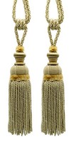 DÉCopro Quasten Vorhanghalter, Farbe# RB04 - WüStensand Beige [Set Aus 2]