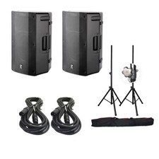 Yorkville YXL12P 12" Bluetooth Loudspeaker Stereo Bundle w/Stands Cables