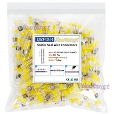 100Pcs Waterproof Solder Seal Sleeve Heat Shrink Wire Connectors Butt Terminals