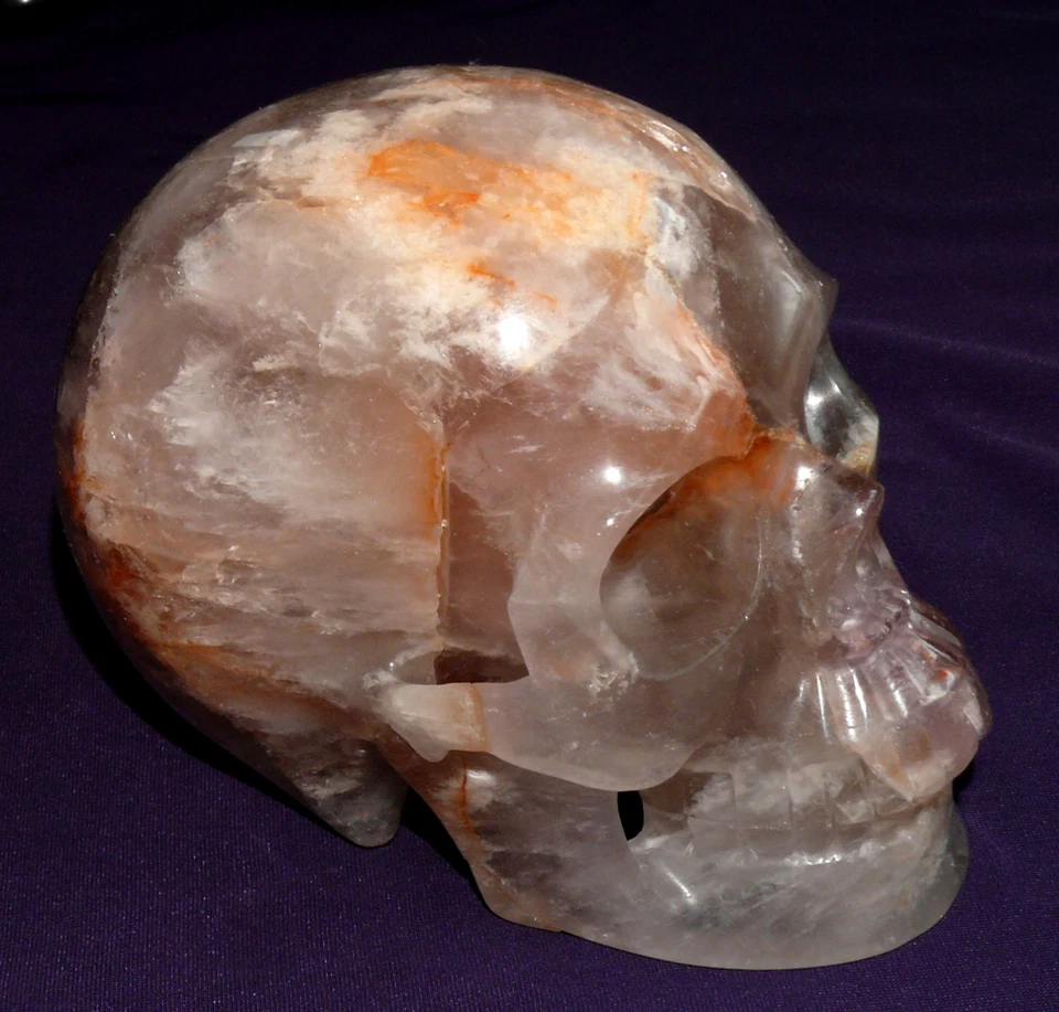 Naturgetreuer Edelstein-Schädel, Skull, Amethyst, 1338,2g 120x99x84mm Heilstein - Bild 1 von 4