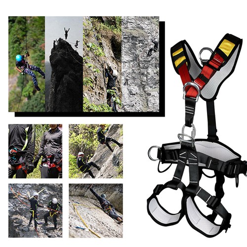 Cinturón de escalada cuerpo completo cinturón de escalada cinturón de seguridad alivio para senderismo - Imagen 7 de 13