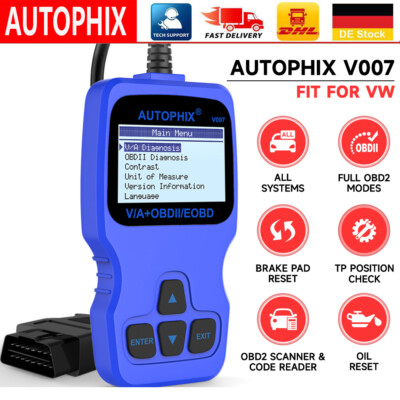 AUTOPHIX V007 KFZ OBD2 Diagnosegerät KFZ Scanner All System Öl EPB Reset Für VW