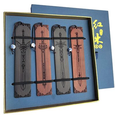4Pcs Sword Bookmark Cool Bookmarks for Men Gifts for Book Lovers Men Sword Set