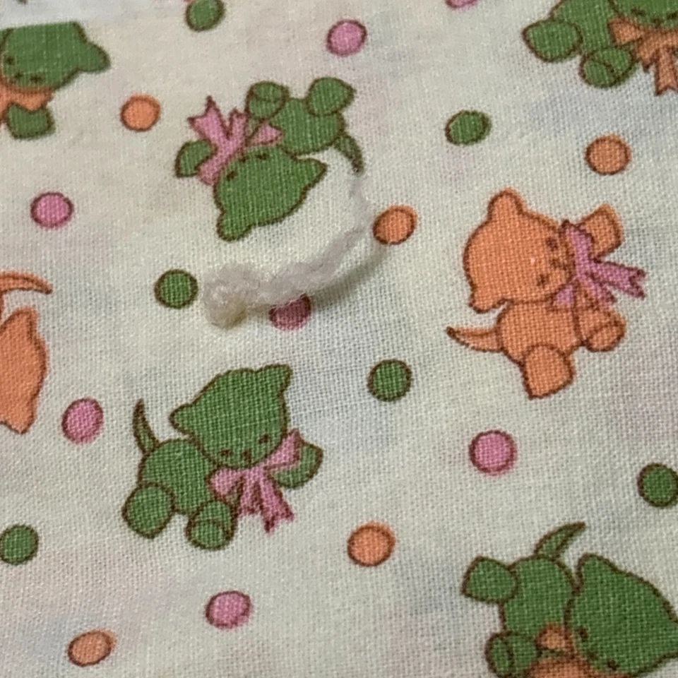 Trapos de eructo vintage paño de lactancia amarillo conjunto de 2 piezas hecho a mano alimentación bebé 19" Foto 3 de 4