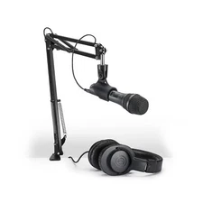 Audio-Technica AT2005USB Microphone Pack with Boom Arm and ATH-M20x Headphones