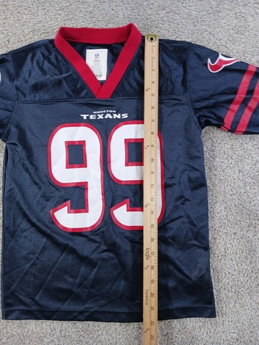 NFL Team Apparel Youth Jersey M 8/10 Texans 99 Watt Blue Polyester - Picture 3 of 10