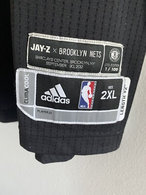 Jay-z Brooklyn Nets Adidas Nba Authentic Jersey Xxl +2
