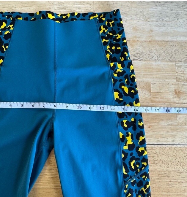 Sweaty Betty Power Ultra Sculpt High Waist 7/8 Workout Leggings Leopard Teal 8 image 10