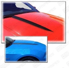 Ford Mustang 2010-2012 Hood Cowl Side Spear Stripes Decals Pair (Choose Color)