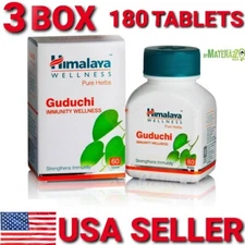 Guduchi Himalaya USA 3 Box 180 Tablets Liver HEALTH IMMUNITY Care