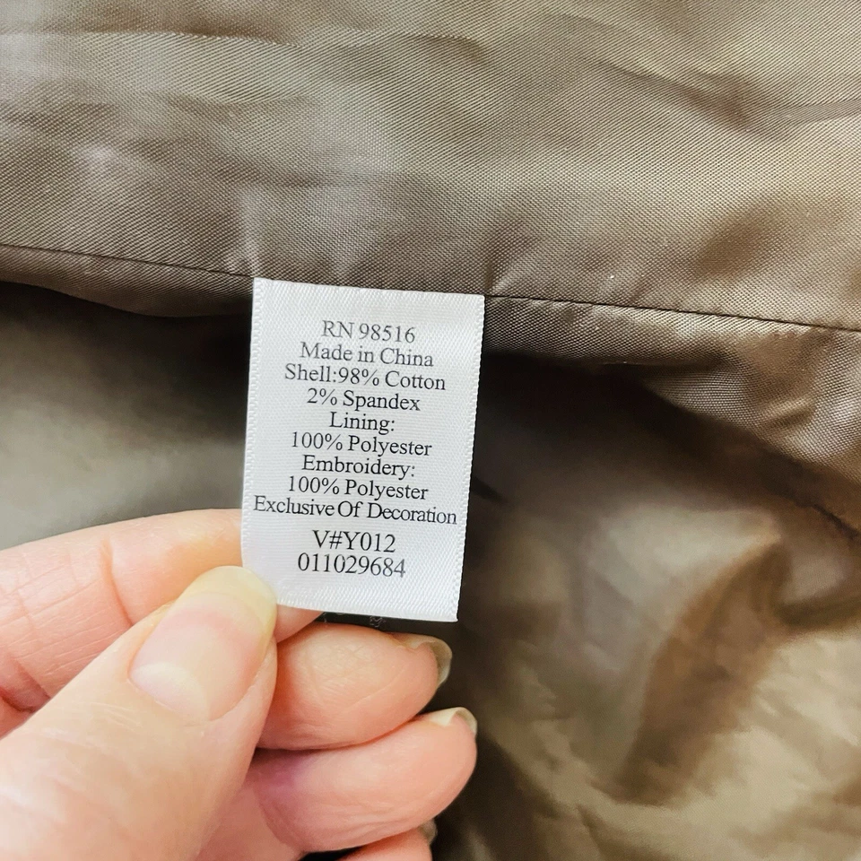 Chaqueta Blazer Coldwater Creek Southwestern Para Mujer 10 Marrón Cuentas Azteca Tribal Foto 4 de 4