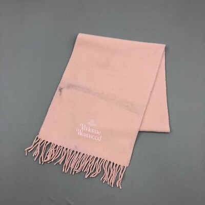 Vintage Vivienne Westwood Wool Scarf Classic Orbs Winter Pink