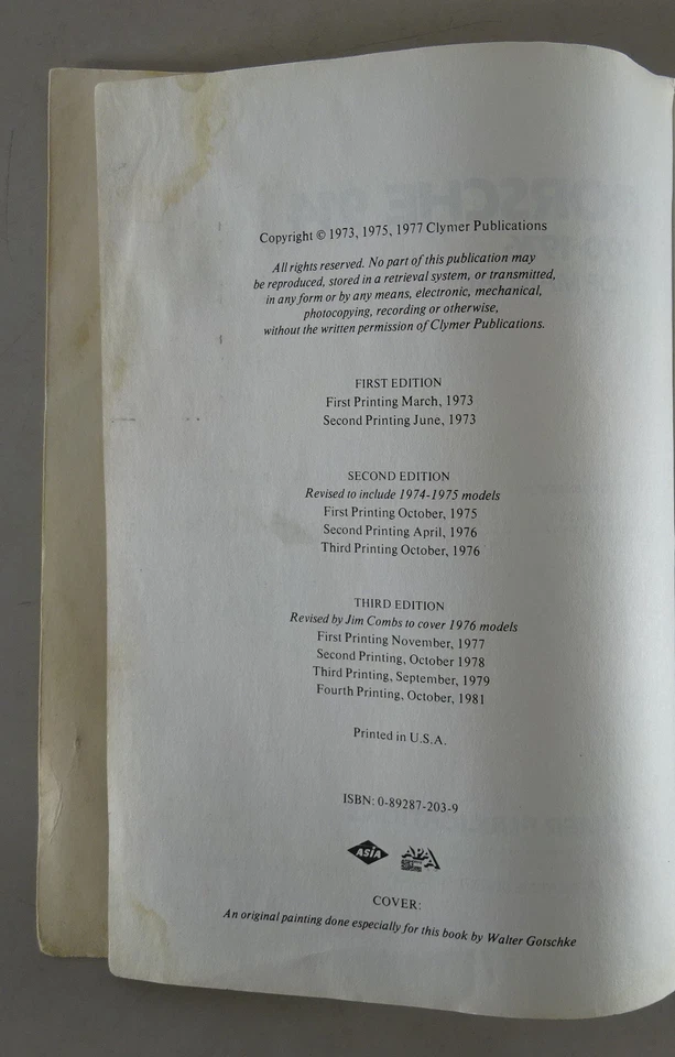 Clymer Manuale Di Riparazione Porsche 914 Anno 1970 - 1976 - Immagine 3 di 4