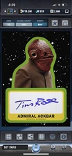 Topps Star Wars Digital Card Trader Green Journey Rise Ackbar Sig Insert