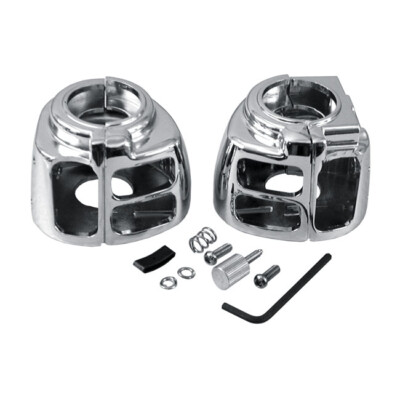 MCS Schaltergehäuse-Set chrome Switch Housing Set Harley Davidson