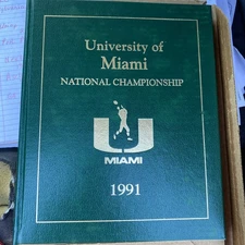 University of Miami National Championship 1991 Dwayne Johnson WWF the Rock rare