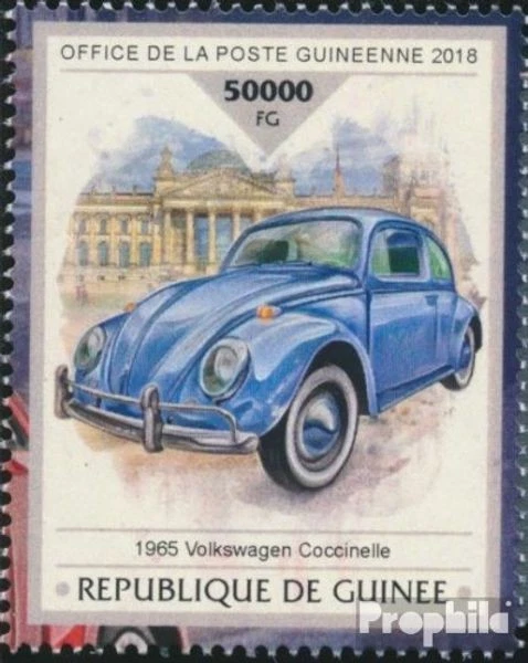 Briefmarken Guinea 2018 Mi 13274 (kompl. Ausgabe) postfrisch VW Käfer - Bild 1 von 1
