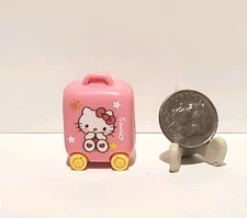 HALF SCALE 1/24 Dollhouse Miniature Hello Kitty Suitcase Pink
