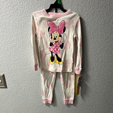 Disney Minnie Mouse Girls Pink Tie-Dye 2-Piece Long Sleeve Knit PJs 5t
