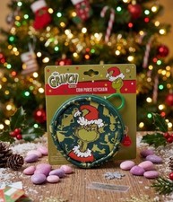 Dr Seuss How The Grinch Stole Christmas Zipper Coin Purse Keychain NEW Stocker