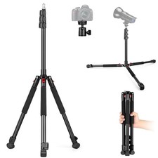Light Stand for Photography, Adjustable 6.56ft/200cm Aluminum Tripod with 360...