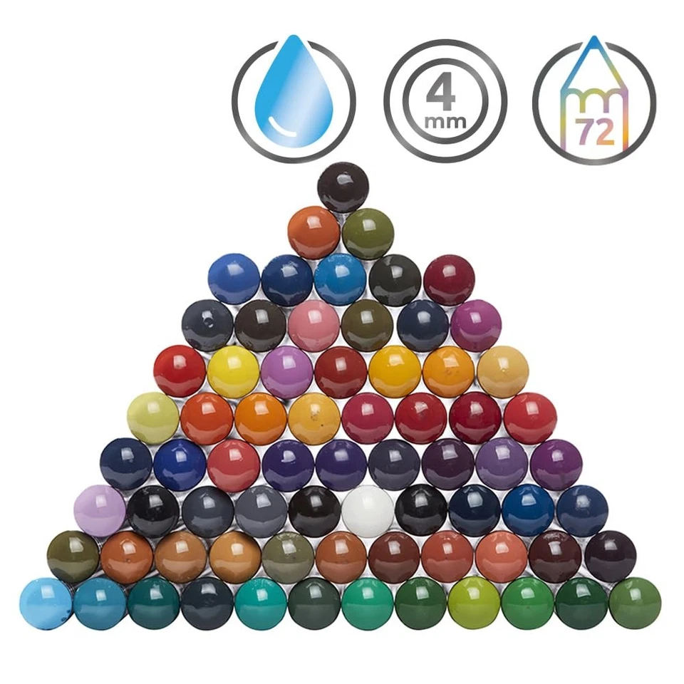 Lápices de colores Derwent, lápices de tinta Inktense, dibujo, arte, lata de metal, 72 Foto 4 de 4