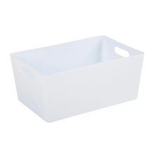 Image of Wham Storage Box White Rectangular Plastic Studio Utility Basket 4.02 - 6 Pack