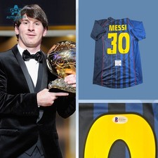 Lionel Messi FC Barcelona Hand Signed 2004/2005 No 30 3rd Jersey W/ Beckett COA