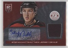2013 Totally Certified Rookie Platinum Red Jerseys 23/50 Stefan Matteau Auto 4p5