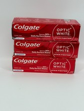 3 Pack Colgate Optic White Stain Fighter Toothpaste Clean Mint Paste 4.2oz /119g 0.77 per gallon