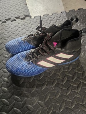Adidas Men's Ace 17.3 Black/Blue Prime Mesh FG Soccer Cleats Boot Size 11 BA8505
