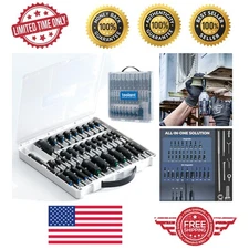 Precision 34-Piece Impact Driver Bit Set with Magnetic Nut Drivers - Tool Steel
