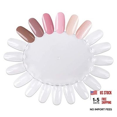 20Pcs False Nail Swatches Wheels Nail Wheel Art Plastic Nail Polish Clear