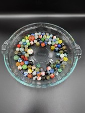 One Pound Lot of Vintage Marbles Various Sizes and Colors 19