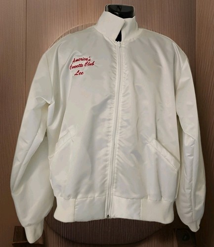 Vtg America#1 Corvette Club Satin Windbreaker Jacket Full Zip L-36" Used - Picture 9 of 11